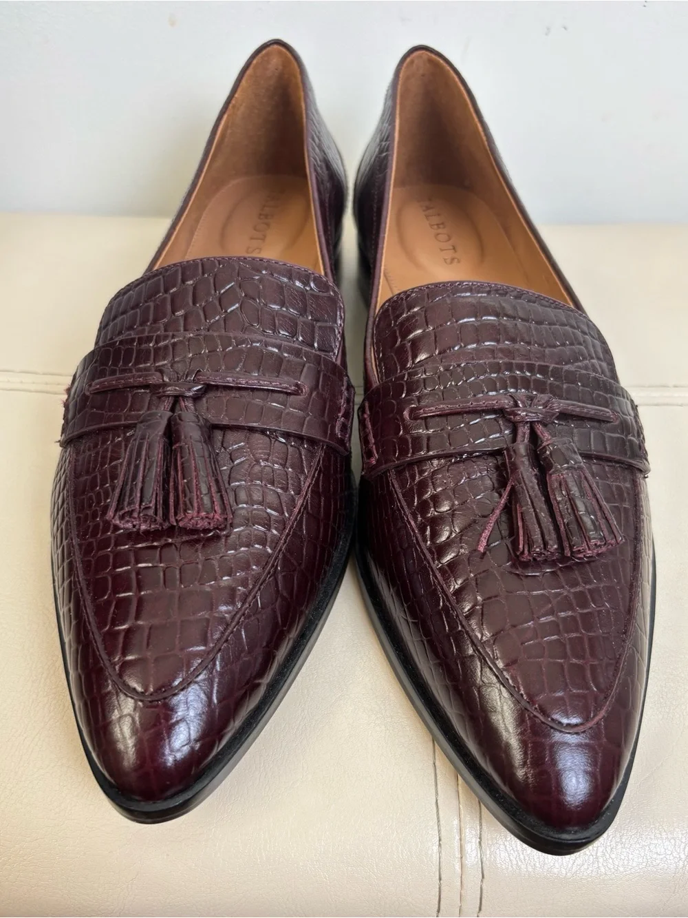 Talbots croc embossed